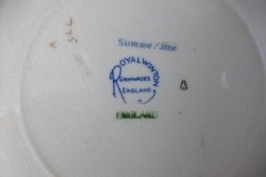ROYAL WINTON SUMMERTIME- SQUARE SALAD PLATE 8" (ASCOT) #2   ..... http://jaapiesfinechinastore.com
