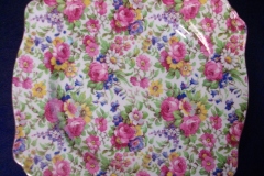 ROYAL WINTON SUMMERTIME- SQUARE SALAD PLATE 8" (ASCOT) #2   ..... https://www.jaapiesfinechinastore.com