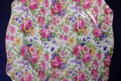 ROYAL WINTON SUMMERTIME- SQUARE SALAD PLATE 8" (ASCOT) #2   ..... http://jaapiesfinechinastore.com