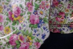 ROYAL WINTON SUMMERTIME- SQUARE SALAD PLATE 8" (ASCOT) #1   ..... http://jaapiesfinechinastore.com