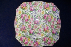 ROYAL WINTON SUMMERTIME- SQUARE SALAD PLATE 8" (ASCOT) #1   ..... https://www.jaapiesfinechinastore.com