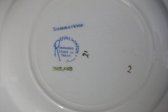 ROYAL WINTON SUMMERTIME- SQUARE SALAD PLATE 8" (ASCOT) #1   ..... https://www.jaapiesfinechinastore.com