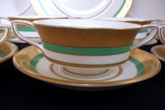 ROYAL WORCESTER 3353 GREEN- SOUP BOWL  &  SAUCER    .....   http://jaapiesfinechinastore.com