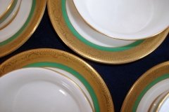 ROYAL WORCESTER 3353 GREEN- SOUP BOWL  &  SAUCER    .....   http://jaapiesfinechinastore.com