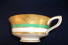 ROYAL WORCESTER 3353 GREEN- SOUP BOWL  &  SAUCER    .....   http://jaapiesfinechinastore.com