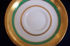 ROYAL WORCESTER 3353 GREEN- SOUP BOWL  &  SAUCER    .....   http://jaapiesfinechinastore.com