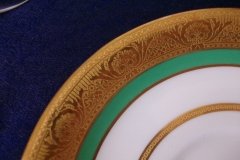 ROYAL WORCESTER 3353 GREEN- SOUP BOWL  &  SAUCER    .....   http://jaapiesfinechinastore.com