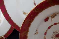 ROYAL WORCESTER GEORGIAN RED-  BREAD & BUTTER PLATE   .....  http://jaapiesfinechinastore.com