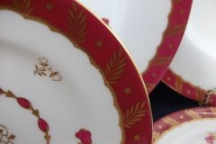 ROYAL WORCESTER GEORGIAN RED-  BREAD & BUTTER PLATE   .....  http://jaapiesfinechinastore.com