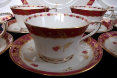 ROYAL WORCESTER GEORGIAN RED- CUP & SAUCER   .....  https://www.jaapiesfinechinastore.com