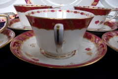 ROYAL WORCESTER GEORGIAN RED- CUP & SAUCER   .....  https://www.jaapiesfinechinastore.com