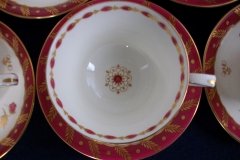 ROYAL WORCESTER GEORGIAN RED- CUP & SAUCER   .....  http://jaapiesfinechinastore.com