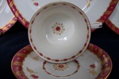 ROYAL WORCESTER GEORGIAN RED- CUP & SAUCER   .....  http://jaapiesfinechinastore.com