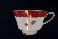 ROYAL WORCESTER GEORGIAN RED- CUP & SAUCER   .....  http://jaapiesfinechinastore.com