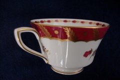 ROYAL WORCESTER GEORGIAN RED- CUP & SAUCER   .....  http://jaapiesfinechinastore.com