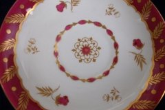 ROYAL WORCESTER GEORGIAN RED- CUP & SAUCER   .....  http://jaapiesfinechinastore.com
