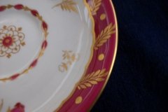 ROYAL WORCESTER GEORGIAN RED- CUP & SAUCER   .....  http://jaapiesfinechinastore.com