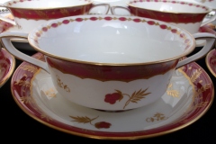 ROYAL WORCESTER GEORGIAN RED- SOUP BOWL & SAUCER   .....  https://www.jaapiesfinechinastore.com