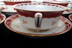 ROYAL WORCESTER GEORGIAN RED- SOUP BOWL & SAUCER   .....  https://www.jaapiesfinechinastore.com