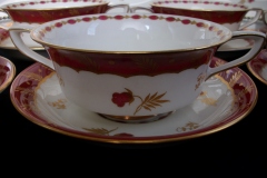 ROYAL WORCESTER GEORGIAN RED- SOUP BOWL & SAUCER   .....  https://www.jaapiesfinechinastore.com