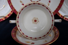 ROYAL WORCESTER GEORGIAN RED- SOUP BOWL & SAUCER   .....  https://www.jaapiesfinechinastore.com