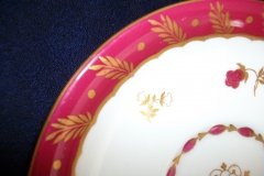 ROYAL WORCESTER GEORGIAN RED- SOUP BOWL & SAUCER   .....  http://jaapiesfinechinastore.com