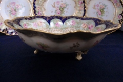 RS PRUSSIA VIERSA ROSES/COBALT- FOOTED BOWL #1   .....   https://www.jaapiesfinechinastore.com