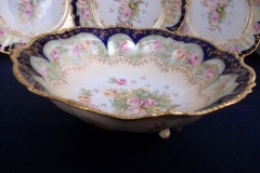 RS PRUSSIA VIERSA ROSES/COBALT- FOOTED BOWL #1   .....   https://www.jaapiesfinechinastore.com