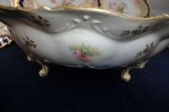 RS PRUSSIA VIERSA ROSES/COBALT- FOOTED BOWL #1   .....   http://jaapiesfinechinastore.com