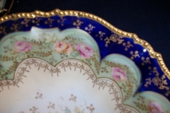 RS PRUSSIA VIERSA ROSES/COBALT- FOOTED BOWL #1   .....   https://www.jaapiesfinechinastore.com