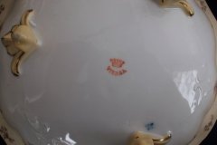 RS PRUSSIA VIERSA ROSES/COBALT- FOOTED BOWL #1   .....   http://jaapiesfinechinastore.com