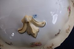 RS PRUSSIA VIERSA ROSES/COBALT- FOOTED BOWL #1   .....   http://jaapiesfinechinastore.com