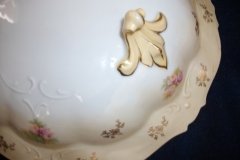 RS PRUSSIA VIERSA ROSES/COBALT- FOOTED BOWL #1   .....   http://jaapiesfinechinastore.com