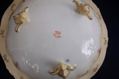 RS PRUSSIA VIERSA ROSES/COBALT- FOOTED BOWL #2   .....   http://jaapiesfinechinastore.com