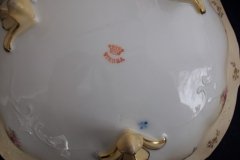 RS PRUSSIA VIERSA ROSES/COBALT- FOOTED BOWL #2   .....   http://jaapiesfinechinastore.com
