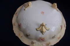 RS PRUSSIA VIERSA ROSES/COBALT- FOOTED BOWL #2   .....   http://jaapiesfinechinastore.com