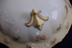 RS PRUSSIA VIERSA ROSES/COBALT- FOOTED BOWL #2   .....   http://jaapiesfinechinastore.com