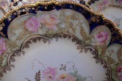 RS PRUSSIA VIERSA ROSES/COBALT-  LUNCH PLATE   .....   http://jaapiesfinechinastore.com