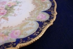 RS PRUSSIA VIERSA ROSES/COBALT-  LUNCH PLATE   .....   http://jaapiesfinechinastore.com