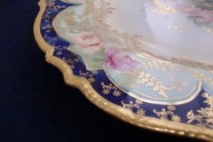 RS PRUSSIA VIERSA ROSES/COBALT-  LUNCH PLATE   .....   http://jaapiesfinechinastore.com