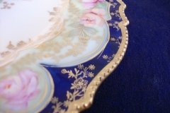 RS PRUSSIA VIERSA ROSES/COBALT-  LUNCH PLATE   .....   http://jaapiesfinechinastore.com