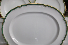 SPODE #Y939 GREEN & GOLD TRIM-  LARGE PLATTER  17  3/4"  ..... https://www.jaapiesfinechinastore.com