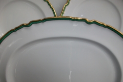 SPODE #Y939 GREEN & GOLD TRIM-  LARGE PLATTER  17  3/4"  ..... https://www.jaapiesfinechinastore.com