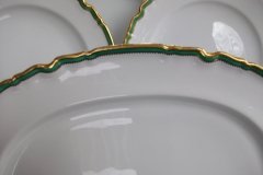 SPODE #Y939 GREEN & GOLD TRIM-  LARGE PLATTER  17  3/4"  ..... http://jaapiesfinechinastore.com