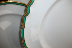 SPODE #Y939 GREEN & GOLD TRIM-  LARGE PLATTER  17  3/4"  ..... https://www.jaapiesfinechinastore.com