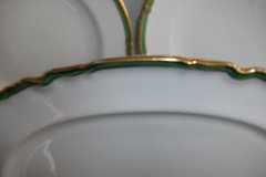SPODE #Y939 GREEN & GOLD TRIM-  LARGE PLATTER  17  3/4"  ..... http://jaapiesfinechinastore.com