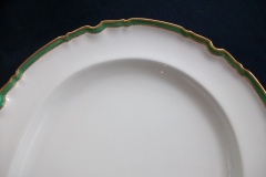 SPODE #Y939 GREEN & GOLD TRIM-  LARGE PLATTER  17  3/4"  ..... https://www.jaapiesfinechinastore.com