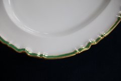 SPODE #Y939 GREEN & GOLD TRIM-  LARGE PLATTER  17  3/4"  ..... http://jaapiesfinechinastore.com
