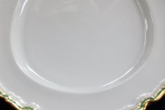 SPODE #Y939 GREEN & GOLD TRIM-  LARGE PLATTER  17  3/4"  ..... http://jaapiesfinechinastore.com