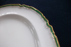 SPODE #Y939 GREEN & GOLD TRIM-  LARGE PLATTER  17  3/4"  ..... https://www.jaapiesfinechinastore.com